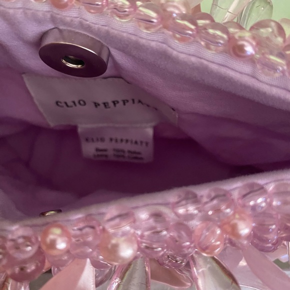 NWT Clio Peppiatt Petal Bag Wisteria Women's Pink Petal Beaded Bag - Picture 12 of 13